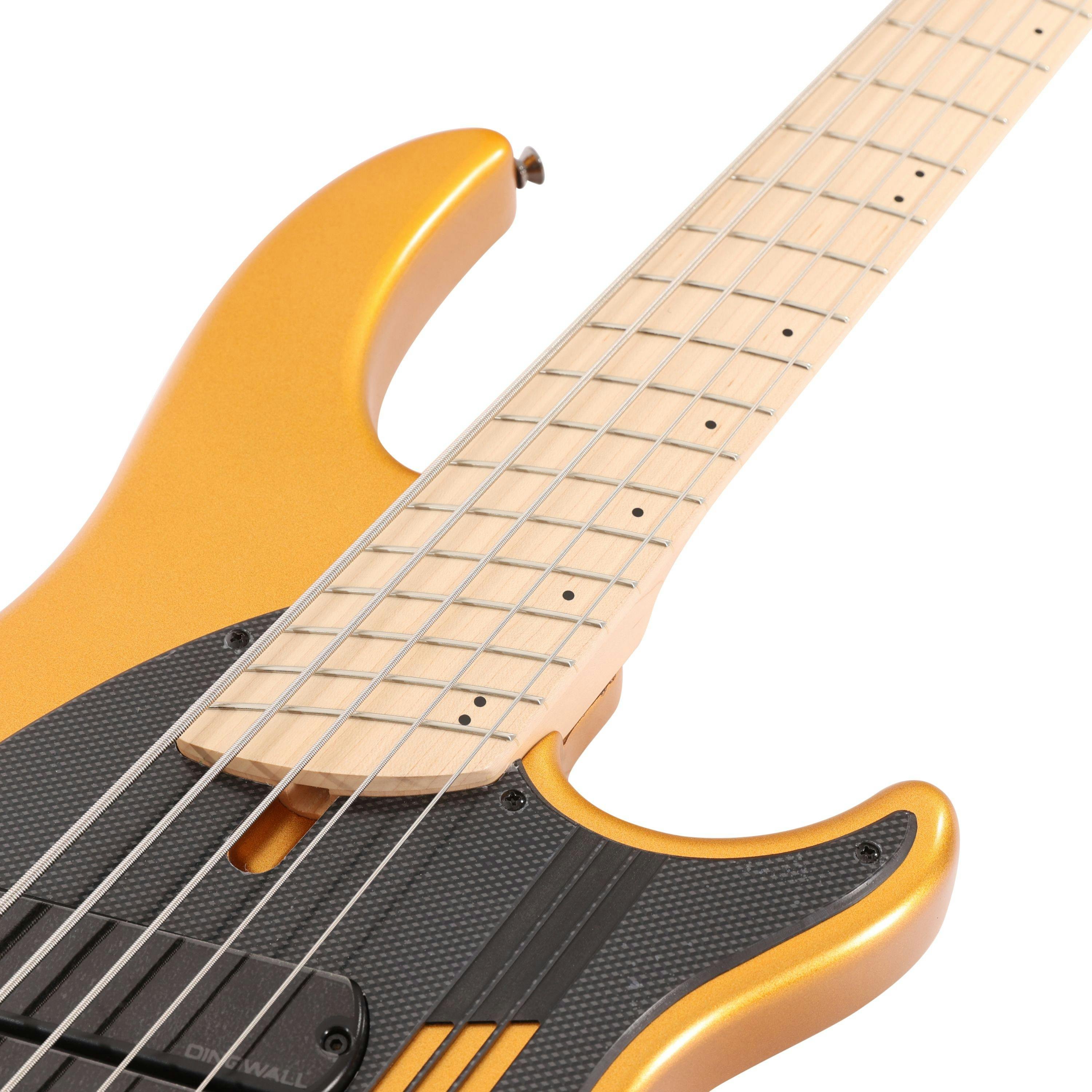 Dingwall NG-3 5-String Electric Bass Guitar in Matte Metallic Gold